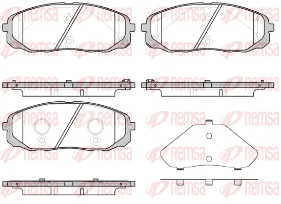 1647.12 REMSA Комплект тормозных колодок, дисковый тормоз (фото 1)