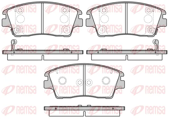 1676.02 REMSA Комплект тормозных колодок, дисковый тормоз (фото 1)