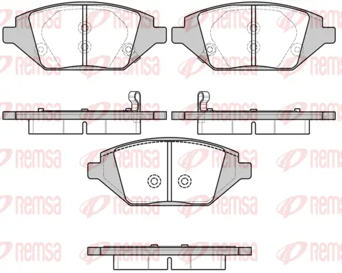 1686.02 REMSA Комплект тормозных колодок, дисковый тормоз (фото 1)