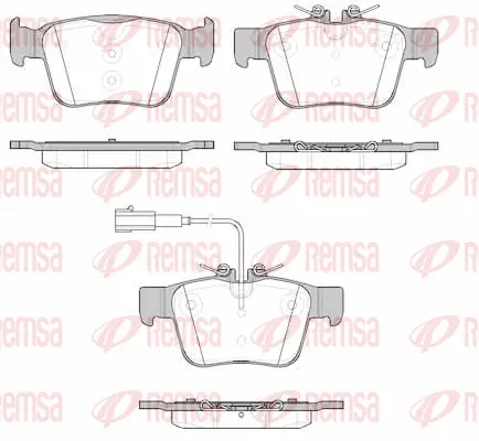 1722.01 REMSA Комплект тормозных колодок, дисковый тормоз (фото 1)