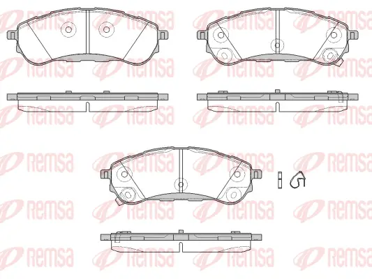 1750.12 REMSA Комплект тормозных колодок, дисковый тормоз (фото 1)