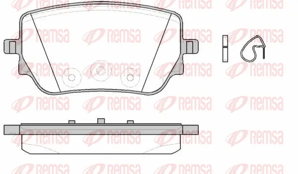 1829.00 REMSA Комплект тормозных колодок, дисковый тормоз (фото 1)