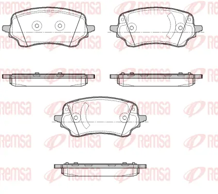 1885.00 REMSA Комплект тормозных колодок, дисковый тормоз (фото 1)