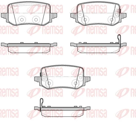 1958.02 REMSA Комплект тормозных колодок, дисковый тормоз (фото 1)