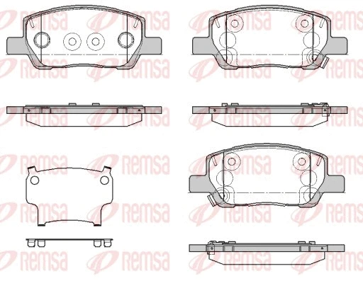 1974.02 REMSA Комплект тормозных колодок, дисковый тормоз (фото 1)