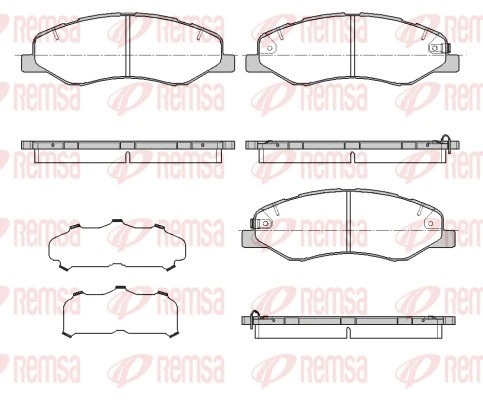 1977.02 REMSA Комплект тормозных колодок, дисковый тормоз (фото 1)
