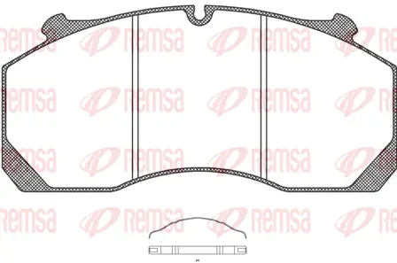 JCA 1157.00 REMSA Комплект тормозных колодок, дисковый тормоз (фото 1)