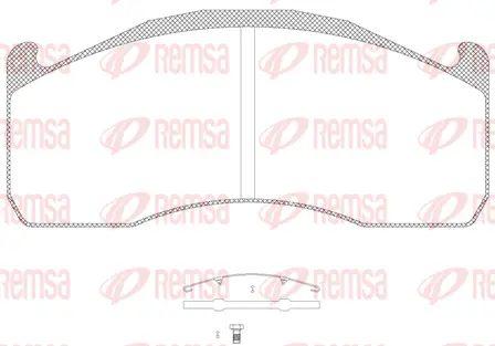 JCA 1328.00 REMSA Комплект тормозных колодок, дисковый тормоз (фото 1)