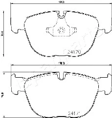 PA-0132AF JAPANPARTS Комплект тормозных колодок, дисковый тормоз (фото 2)