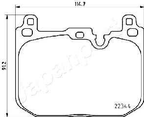 PA-0135AF JAPANPARTS Комплект тормозных колодок, дисковый тормоз (фото 2)