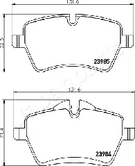 PA-0136AF JAPANPARTS Комплект тормозных колодок, дисковый тормоз (фото 2)