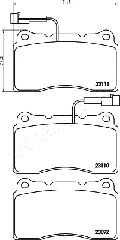 PA-0204AF JAPANPARTS Комплект тормозных колодок, дисковый тормоз (фото 2)