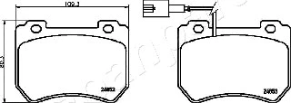 PA-0205AF JAPANPARTS Комплект тормозных колодок, дисковый тормоз (фото 2)