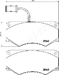 PA-0231AF JAPANPARTS Комплект тормозных колодок, дисковый тормоз (фото 2)