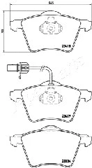 PA-0314AF JAPANPARTS Комплект тормозных колодок, дисковый тормоз (фото 2)