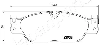 PA-0345AF JAPANPARTS Комплект тормозных колодок, дисковый тормоз (фото 2)