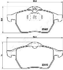 PA-0404AF JAPANPARTS Комплект тормозных колодок, дисковый тормоз (фото 2)