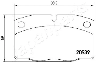 PA-0406AF JAPANPARTS Комплект тормозных колодок, дисковый тормоз (фото 2)