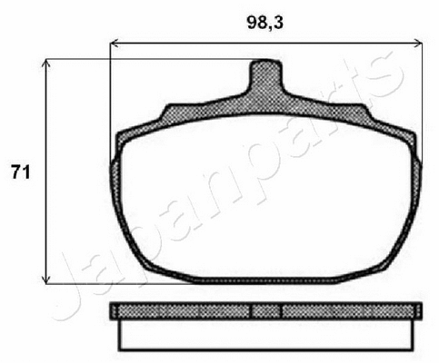 PA-042AF JAPANPARTS Комплект тормозных колодок, дисковый тормоз (фото 2)