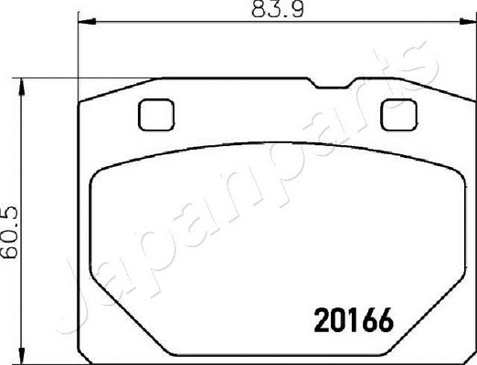 PA-044AF JAPANPARTS Комплект тормозных колодок, дисковый тормоз (фото 1)