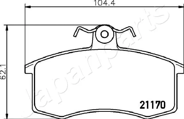 PA-045AF JAPANPARTS Комплект тормозных колодок, дисковый тормоз (фото 1)