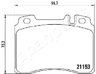 PA-0506AF JAPANPARTS Комплект тормозных колодок, дисковый тормоз (фото 2)