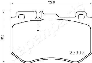 PA-0515AF JAPANPARTS Комплект тормозных колодок, дисковый тормоз (фото 2)