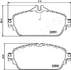 PA-0529AF JAPANPARTS Комплект тормозных колодок, дисковый тормоз (фото 2)