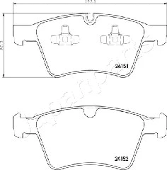 PA-0531AF JAPANPARTS Комплект тормозных колодок, дисковый тормоз (фото 2)