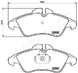 PA-0537AF JAPANPARTS Комплект тормозных колодок, дисковый тормоз (фото 2)