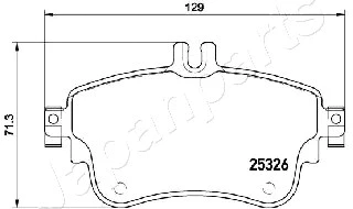 PA-0547AF JAPANPARTS Комплект тормозных колодок, дисковый тормоз (фото 2)