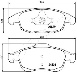 PA-0603AF JAPANPARTS Комплект тормозных колодок, дисковый тормоз (фото 2)