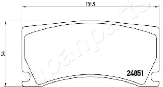 PA-0656AF JAPANPARTS Комплект тормозных колодок, дисковый тормоз (фото 2)