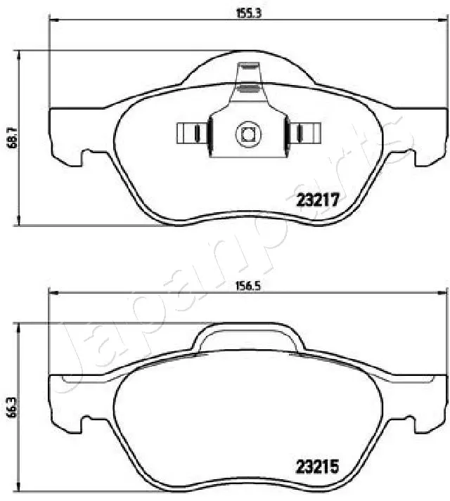 PA-0712AF JAPANPARTS Комплект тормозных колодок, дисковый тормоз (фото 1)