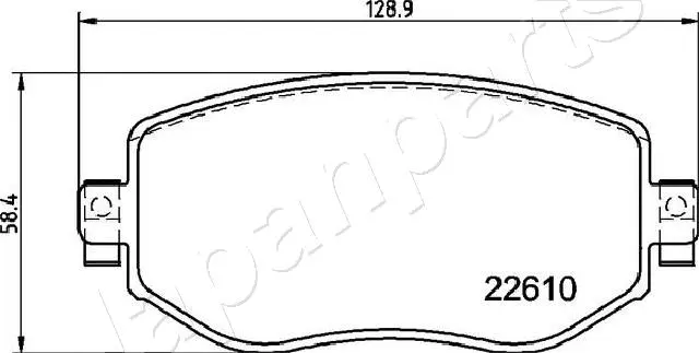 PA-0722AF JAPANPARTS Комплект тормозных колодок, дисковый тормоз (фото 1)