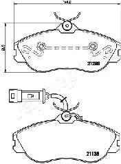 PA-0902AF JAPANPARTS Комплект тормозных колодок, дисковый тормоз (фото 2)