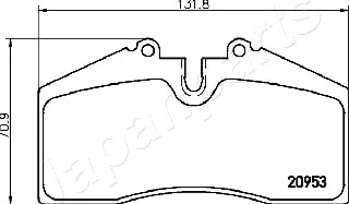 PA-0904AF JAPANPARTS Комплект тормозных колодок, дисковый тормоз (фото 2)