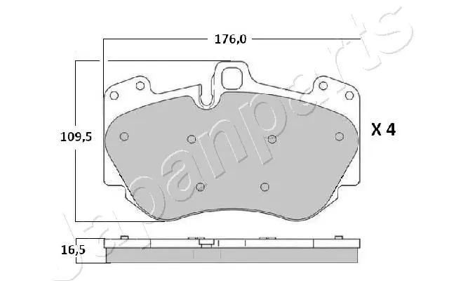 PA-0919AF JAPANPARTS Комплект тормозных колодок, дисковый тормоз (фото 1)