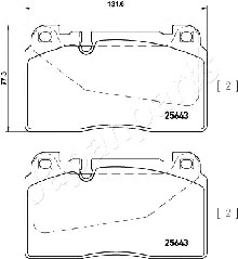 PA-0924AF JAPANPARTS Комплект тормозных колодок, дисковый тормоз (фото 2)