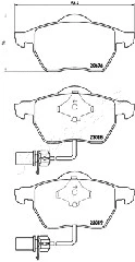 PA-0927AF JAPANPARTS Комплект тормозных колодок, дисковый тормоз (фото 2)