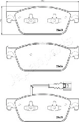 PA-0953AF JAPANPARTS Комплект тормозных колодок, дисковый тормоз (фото 2)