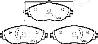 PA-0959AF JAPANPARTS Комплект тормозных колодок, дисковый тормоз (фото 1)