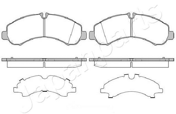 PA-526AF JAPANPARTS Комплект тормозных колодок, дисковый тормоз (фото 2)