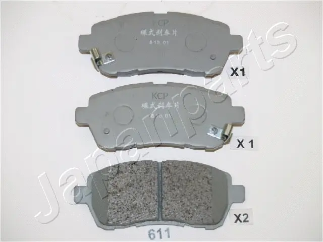 PA-611AF JAPANPARTS Комплект тормозных колодок, дисковый тормоз (фото 1)