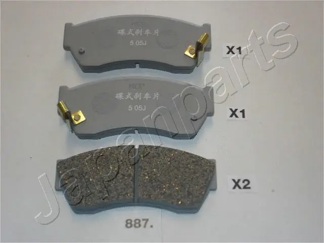 PA-887AF JAPANPARTS Комплект тормозных колодок, дисковый тормоз (фото 1)