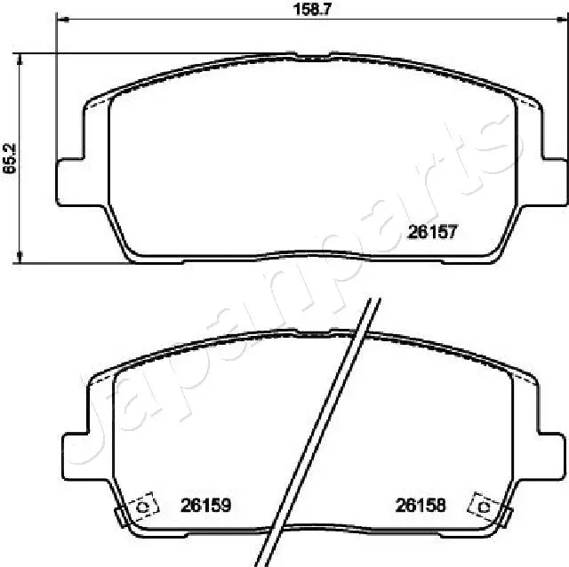 PA-H30AF JAPANPARTS Комплект тормозных колодок, дисковый тормоз (фото 1)