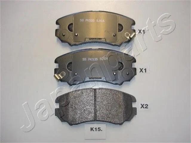 PA-K15AF JAPANPARTS Комплект тормозных колодок, дисковый тормоз (фото 1)