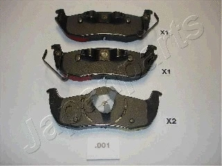 PP-001AF JAPANPARTS Комплект тормозных колодок, дисковый тормоз (фото 1)