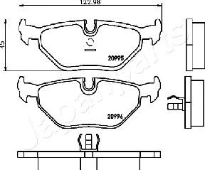 PP-0106AF JAPANPARTS Комплект тормозных колодок, дисковый тормоз (фото 2)