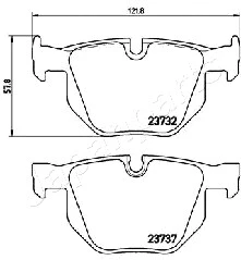 PP-0111AF JAPANPARTS Комплект тормозных колодок, дисковый тормоз (фото 2)